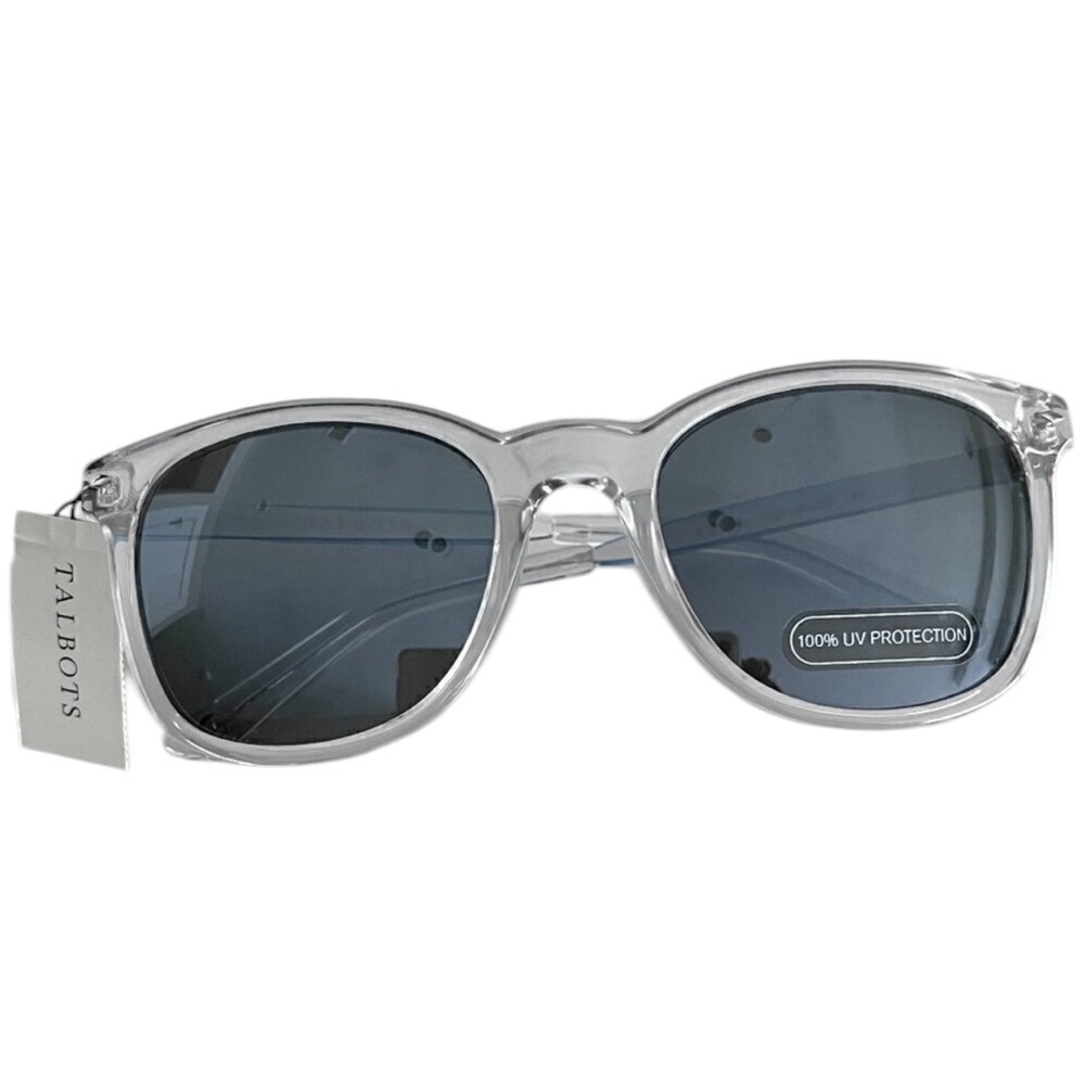 Talbots Clear Frame Sunglasses Unisex UV Protection Modern